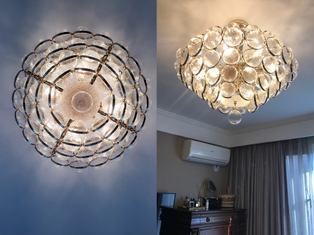 Ceiling design lamp Atomos by Baroncelli D72
