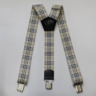 Подтяжки Клетка барбери бежевая