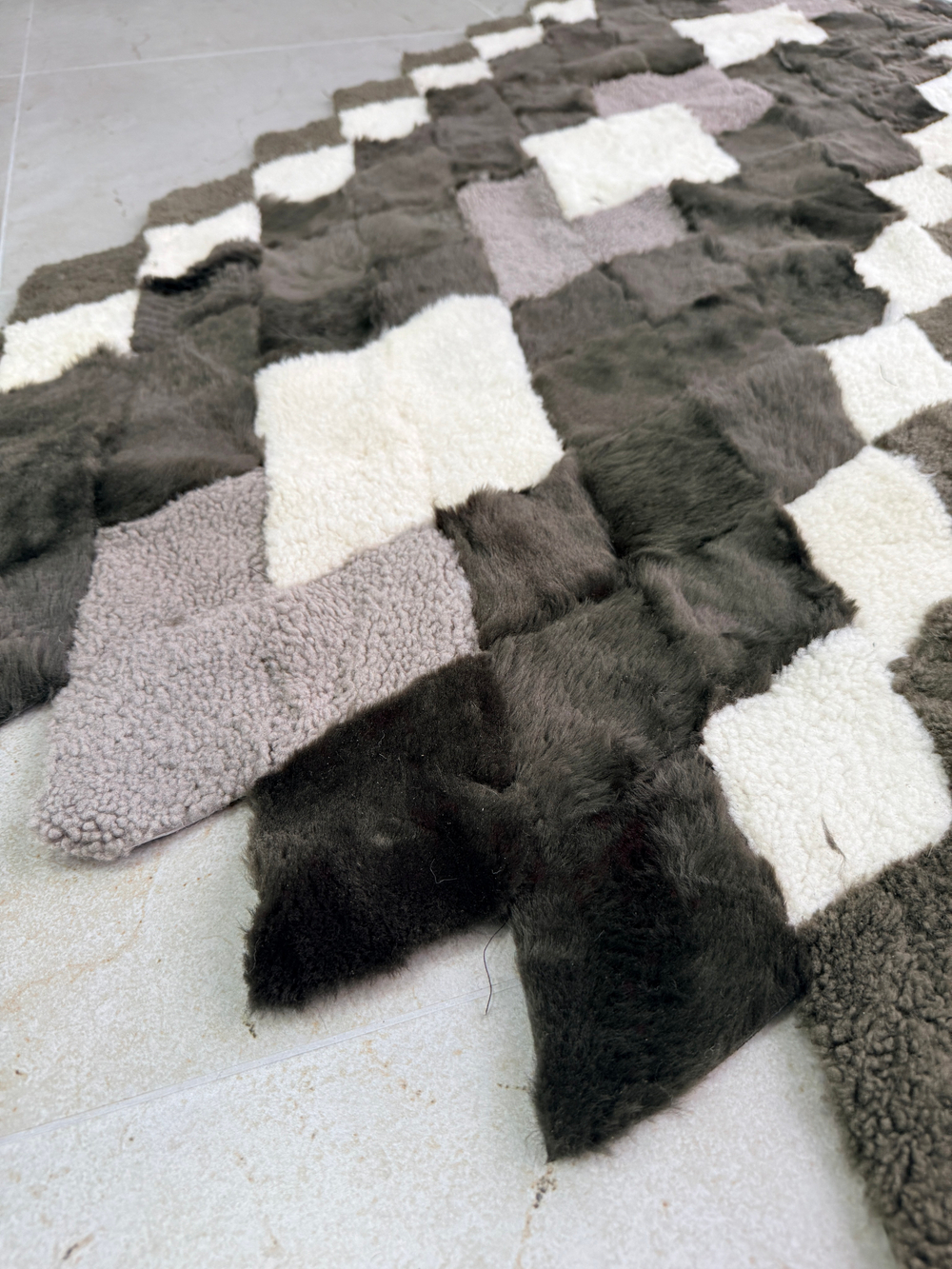 Меховой Коврик прикроватный накидка на кресло из овчины