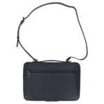 Bottega Veneta Leather Laptop Bag Men"s Marine Blue