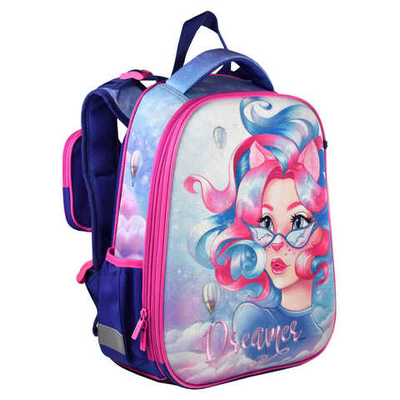 Ранец школьный, Феникс+, 27х37х13 см, полиэстер, ЭВА панель, вышивка гладью, глиттер, сублимационная печать, 2 отделение (-я)