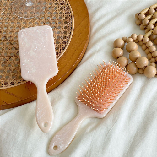 Расческа для волос, мрамор, оранжевый