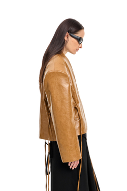 Куртка кожаная SAVAGE Sepia