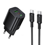 Borofone BAS85A Star PD30W+QC3.0 зарядное устройство набор (Type-C на Type-C) (black)