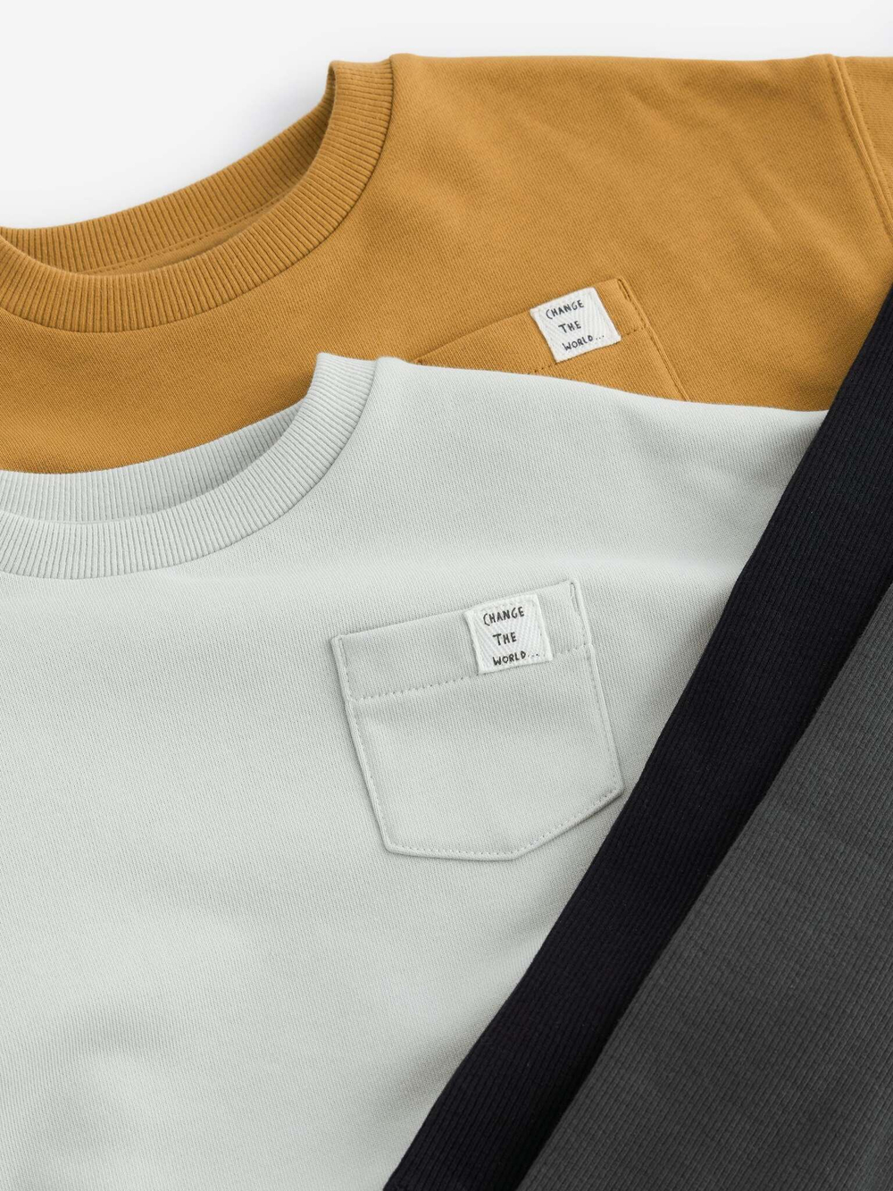 Лонгслив и легинсы в комплекте для мальчика Next B54-393, 2 шт., Серый, Горчичный