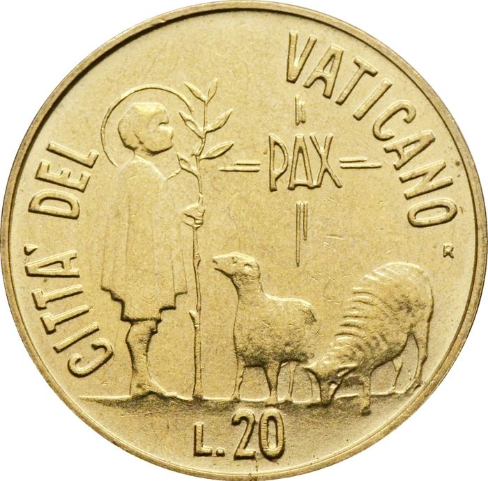20 лир 1984 Ватикан, Год мира