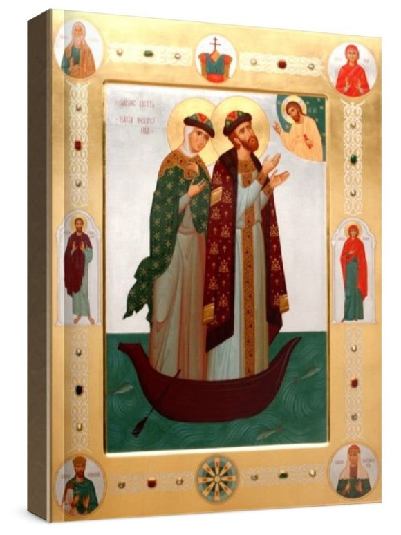 Петр и Феврония (рукописная икона)