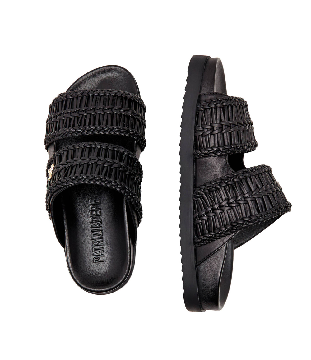 Кожаные шлепанцы Patrizia Pepe - черный(2X0092 L109)
