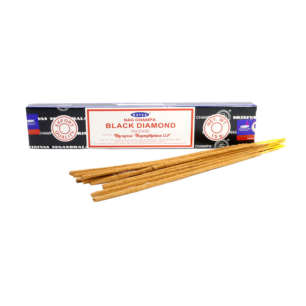 Satya Nag Champa Black Diamond Благовоние-масала Черный Бриллиант 15 г