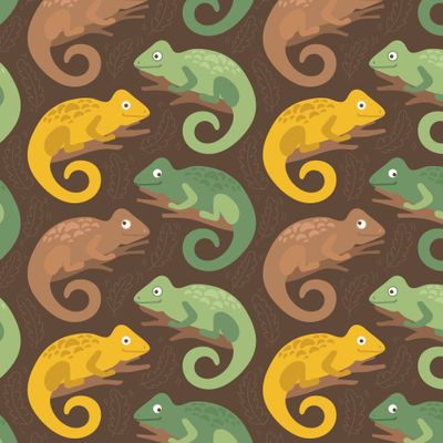 Разноцветные хамелеоны