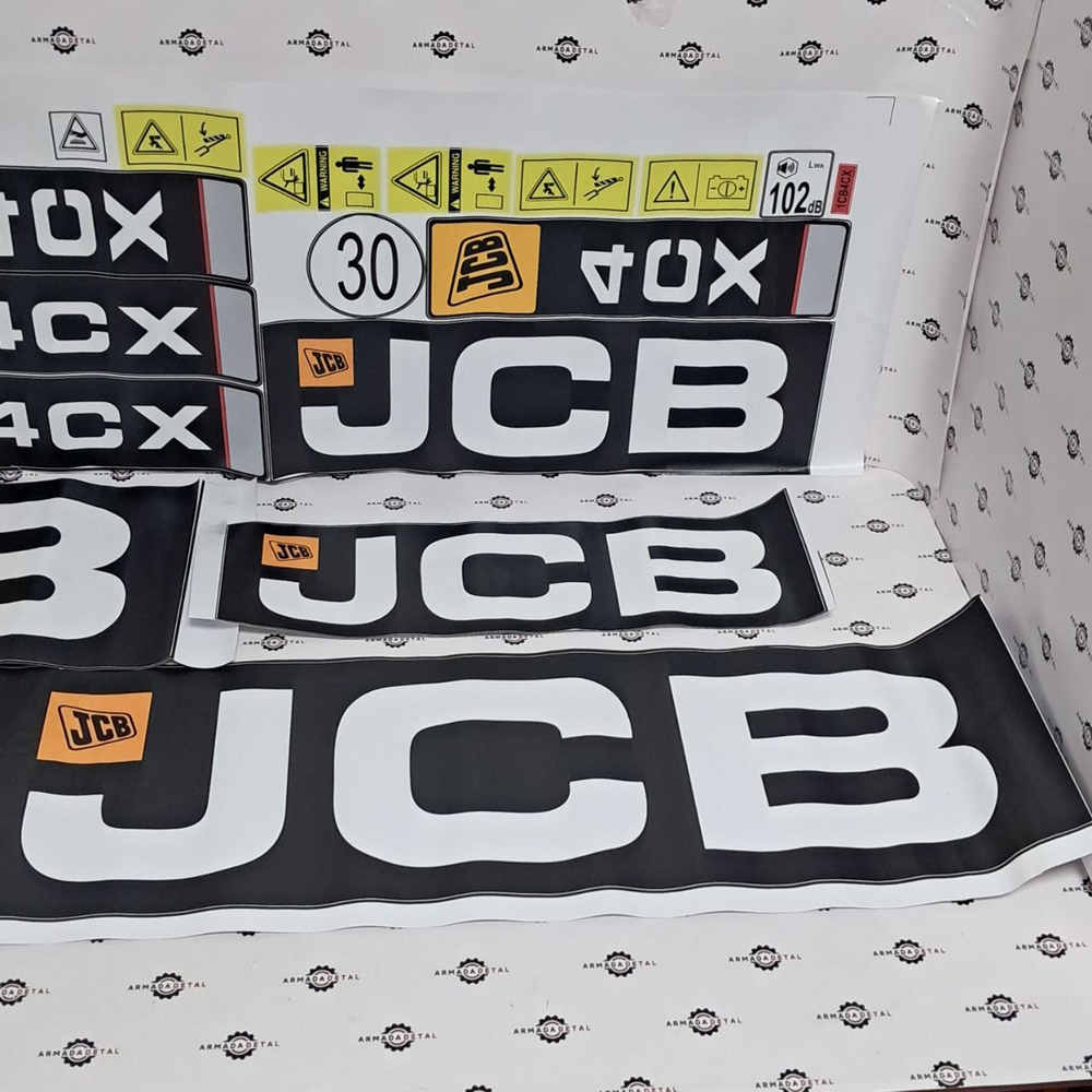 Комплект наклеек "JCB 4CX" | Аналог