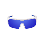 нетонущие очки Race Белые Матовые Зеркально-синие линзы. Вид спереди