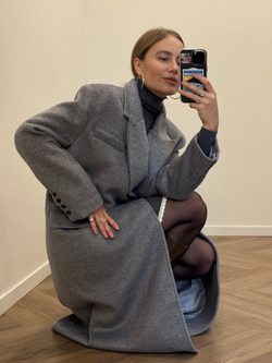 Пальто Джонни серый