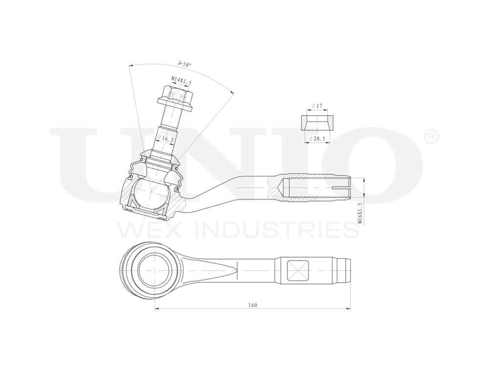 Наконечник рулевой UNIO SSP-10103