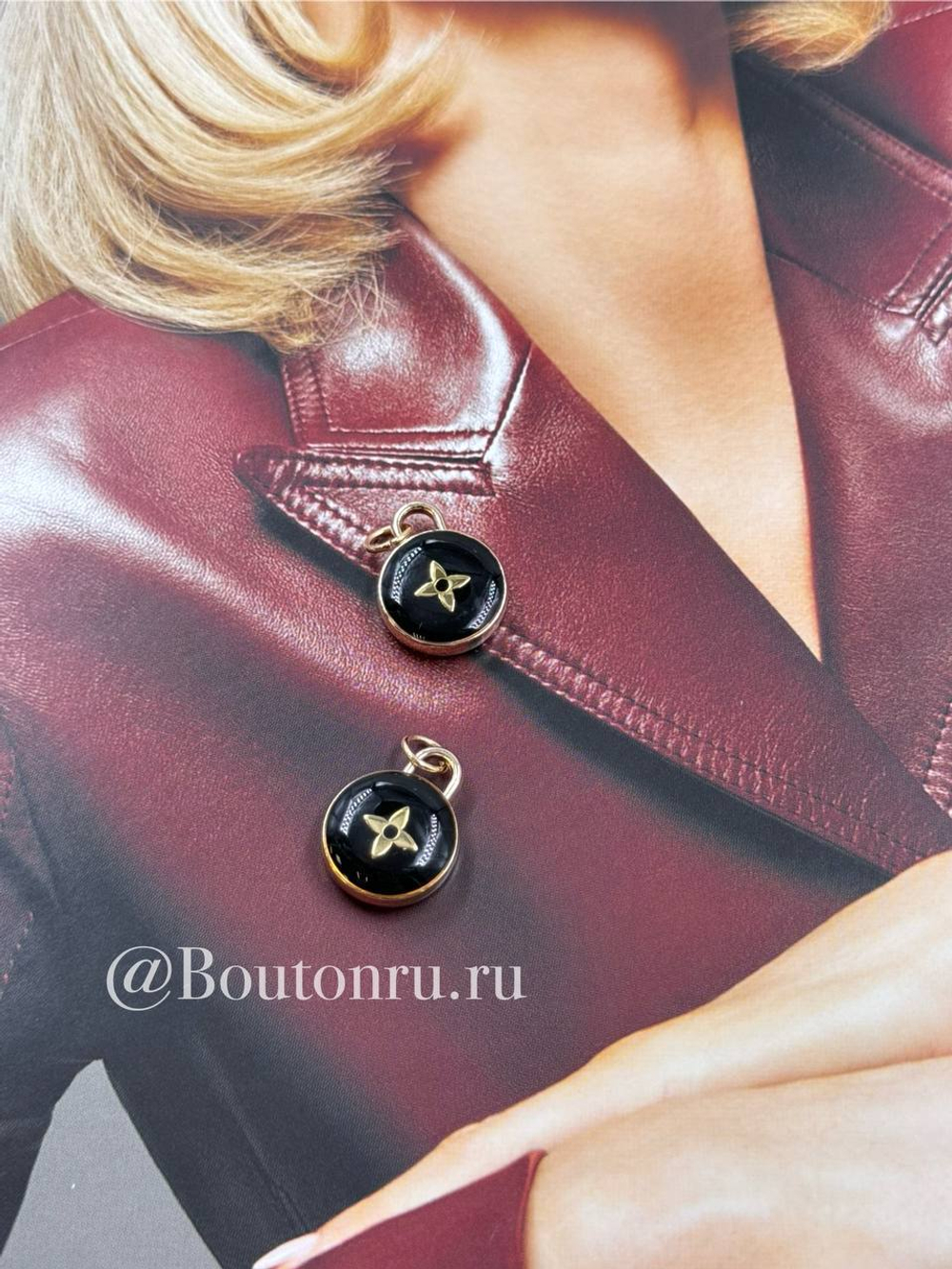 Подвеска ЛВ золото с чёрной эмалью