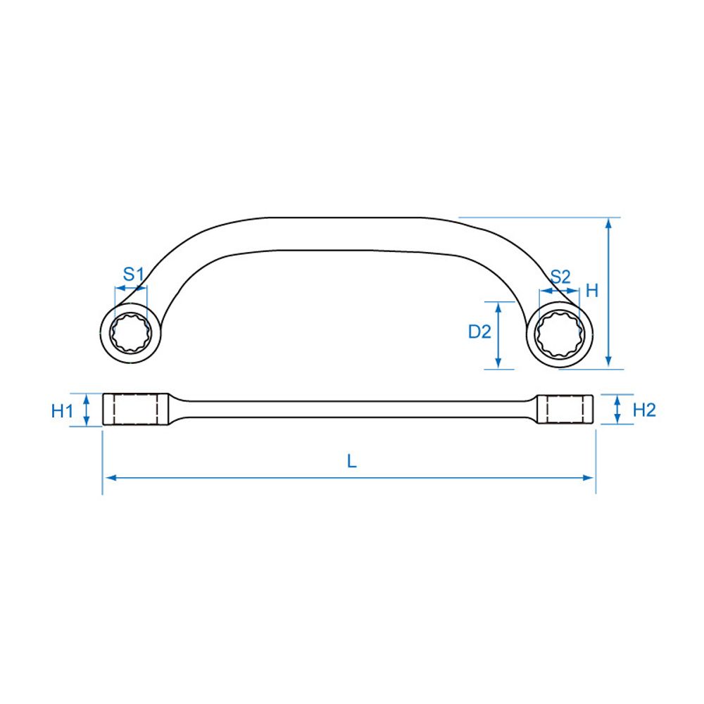 KING TONY (19501214) Ключ накидной стартерный 12х14 мм