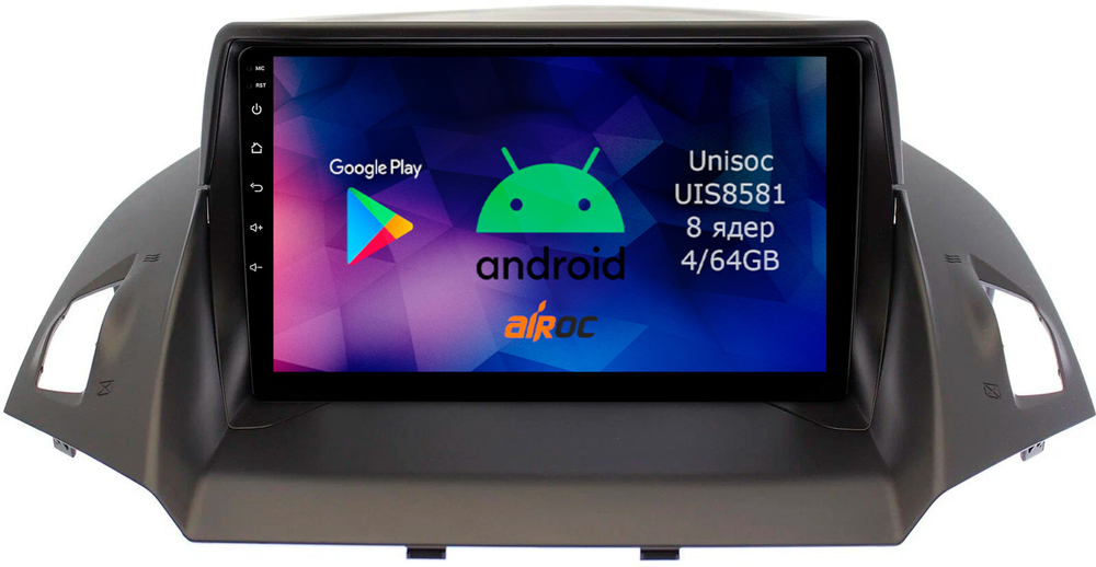 Магнитола для Ford Kuga 2011-2019 (рамка без зазоров) - Roximo RM-1716 Android 12, 8-ядер, 4/64Гб, SIM-слот