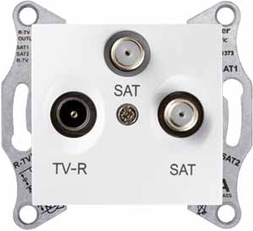 Розетка телевизионная TV/SAT/SAT оконечная с/у, механизм SEDNA белый Schneider Electric