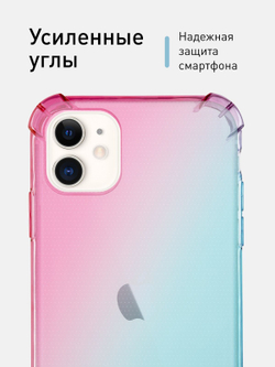 Чехол ROSCO для Apple iPhone 11 оптом (арт. IP11-HARD-TPU-PINK-BLUE)