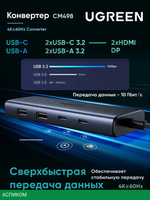 Док-станция Ugreen CM498 Space Gray (45379)