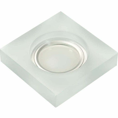 DLS-L111 GU5.3 CHROME/MATT BLACK Светильник декоративный встраиваемый, серия Luciole. Квадратный. Без лампы, GU5.3. Доп. светодиодная подсветка 3Вт. М