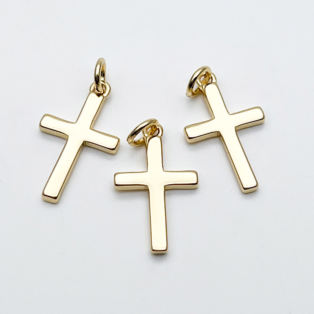 Подвеска Крест, цвет позолота, размер 19*11 мм, цена за 1 шт