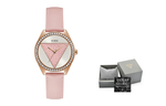 GUESS Wrist Watch Quartz Movement Leather Strap Pink Watch Dial Women"s Watch