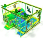 Батутный комплекс с поролоновой ямой и горкой «Слоненок Дамбо»