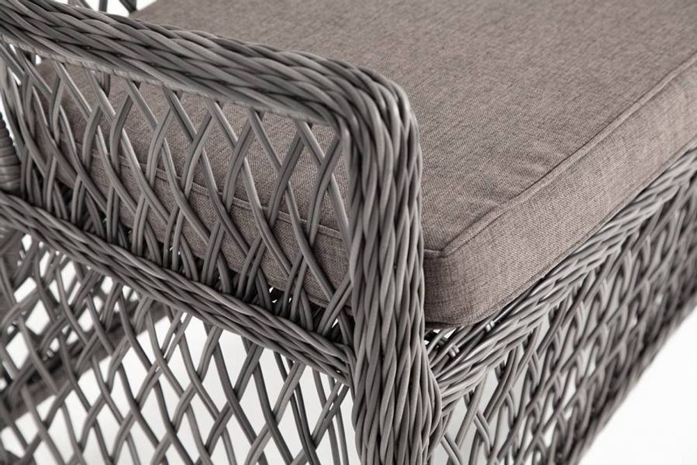 "Латте" диван двухместный из искусственного ротанга, цвет графит