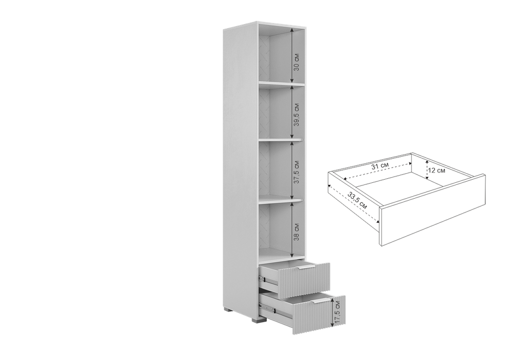 Шкаф однодверный "Зефир" 107.03, (Белое дерево/пудра розовая (эмаль)), 400*422*1900