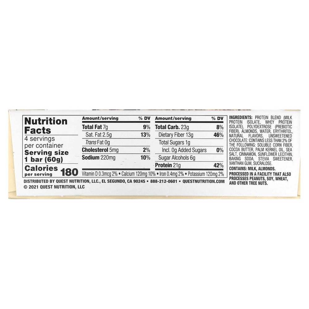 Quest Nutrition, Протеиновый батончик, S'Mores, 4 батончика, 60 г (2,12 унции) каждый