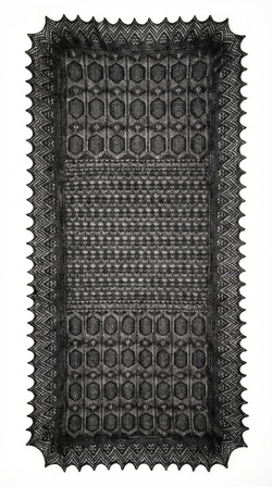 Палантин "Северные узоры" из ультрамягкого оренпуха - Черный