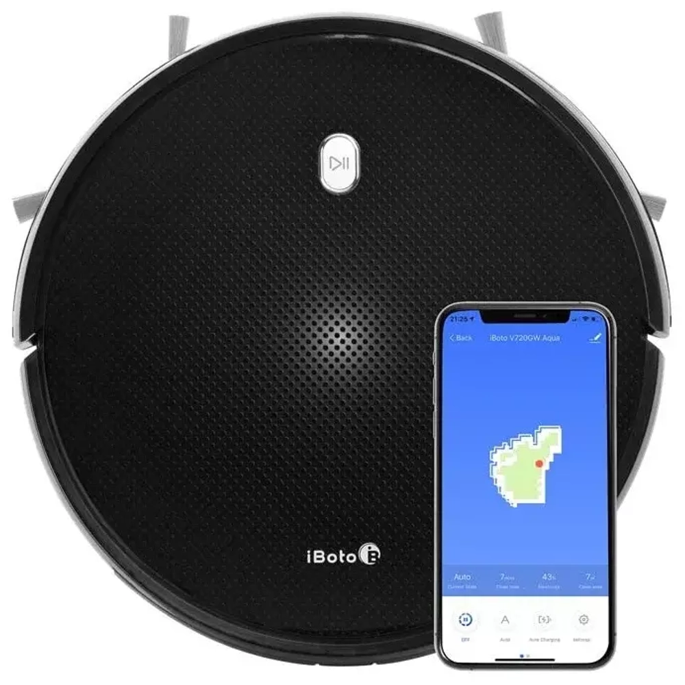 Робот-пылесос iBoto Smart V720GW Aqua 24Вт черный