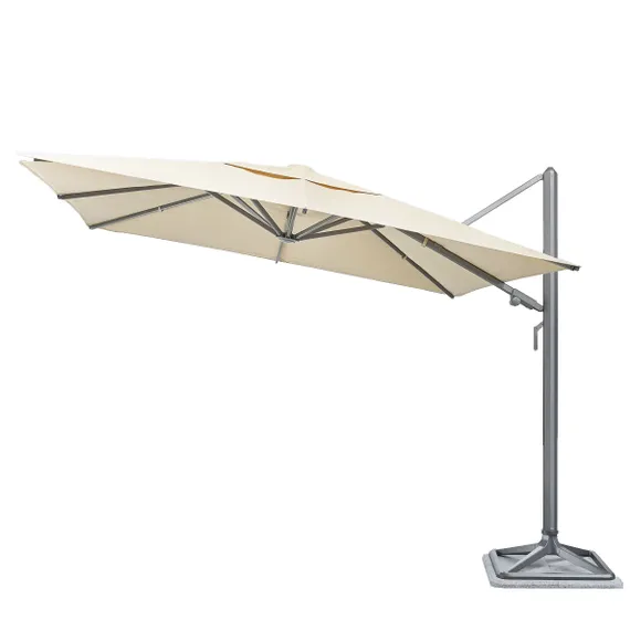 Зонт профессиональный Levia 3х3 м, антрацит, тортора. База и светильник в комплекте