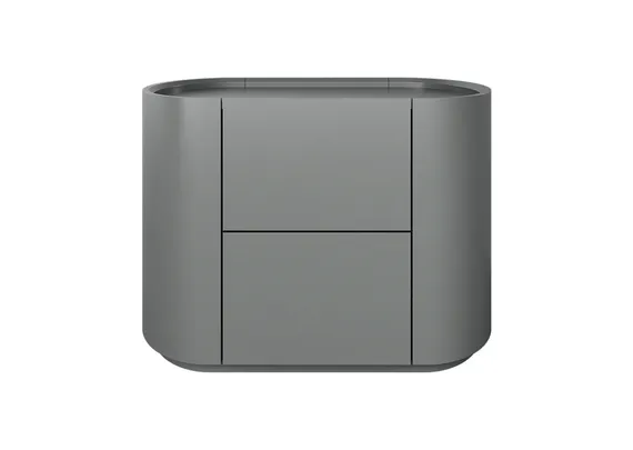 Тумба прикроватная Lagom 2 ящика ширина 60 см (серый)