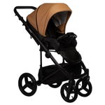Детская коляска Indigo Tour Eco 3 в 1 Te05 черная кожа+рыжая кожа