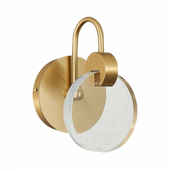 SL6104.201.01 Бра ST-Luce Золотистый/Прозрачный,С пузырьками воздуха LED 1*3W 3000K MONTECELIO