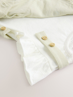 Боди с коротким рукавом и комбинезон в комлекте для малышей Next AA8-187, Белый, Зеленый