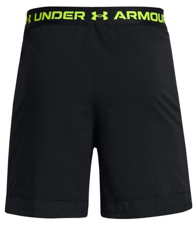 Мужские теннисные шорты Under Armour Men's UA Vanish Woven 6" Shorts - black/high vis yellow