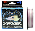 Шнур YGK X-Braid Upgrade X4 150м White Pink #1.0  0.165мм 8.1кг 1шт