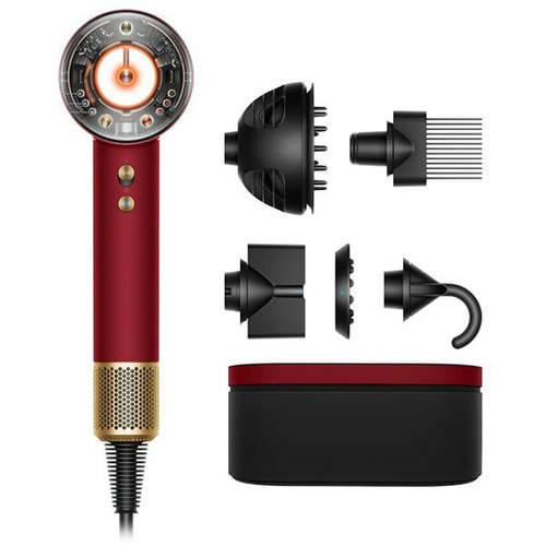 Фен Dyson Supersonic HD16 Nural red velvet/gold, SG (красный бархат/золото) (c кейсом)