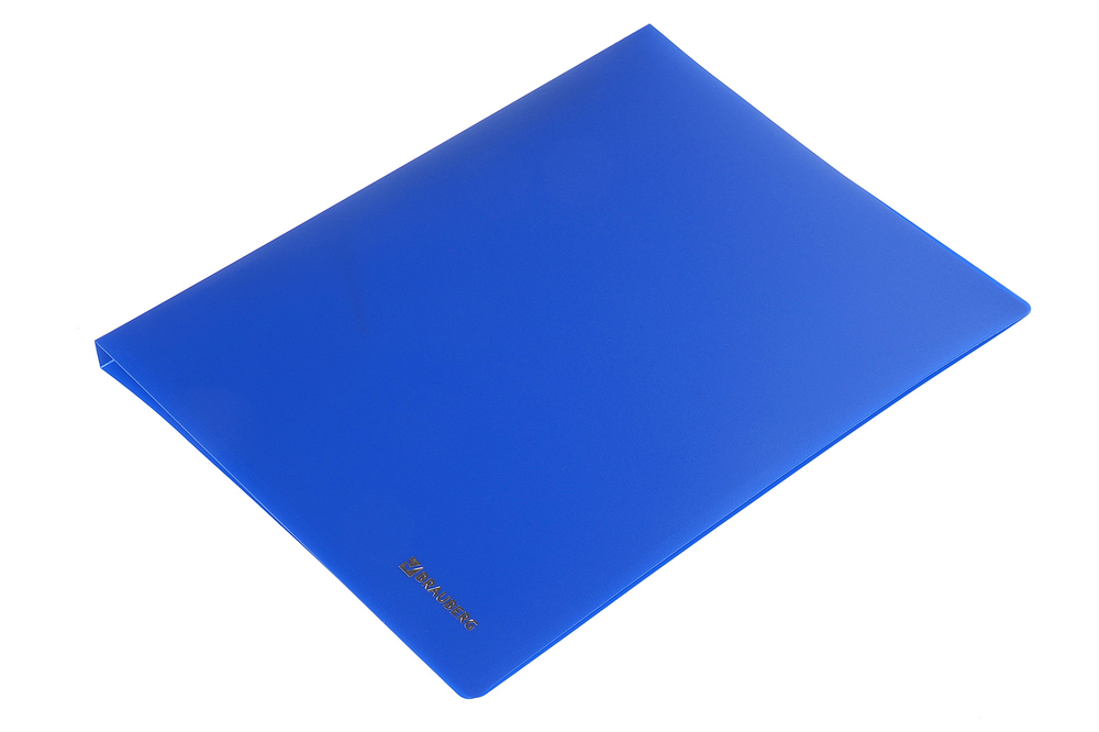 Папка с пружинным механизмом А4 синяя 0.7мм с карманом "Neon" корешок 16мм