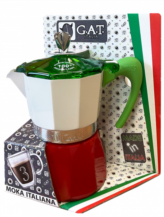 Кофеварка гейзерная G.A.T. MOKITALY 103806IT 300ml, алюминий/пластик