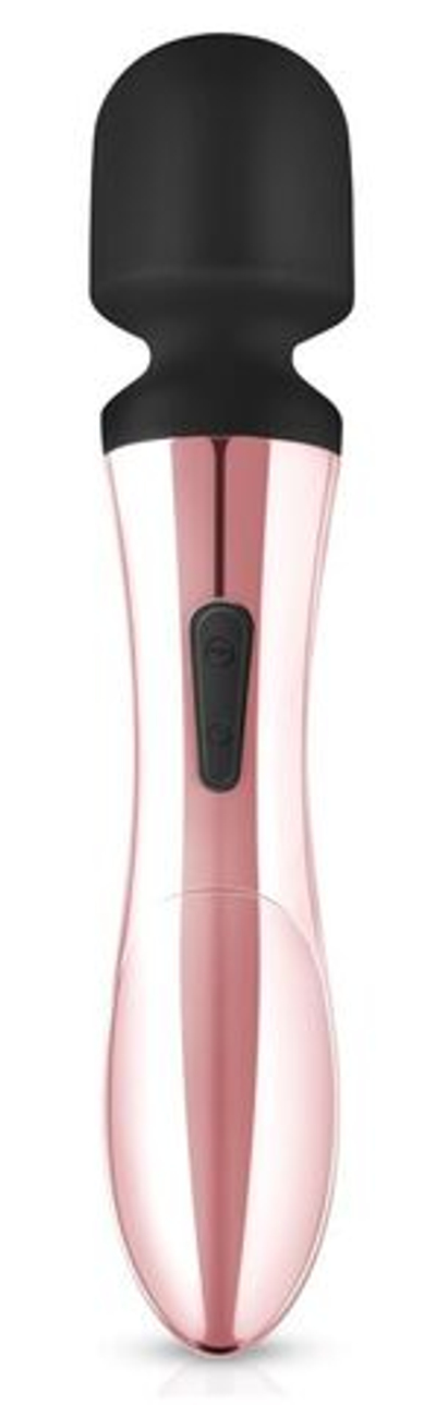 Черно-розовый вибромассажер Nouveau Curve Massager - 21 см. (Цвет: черный с розовым)