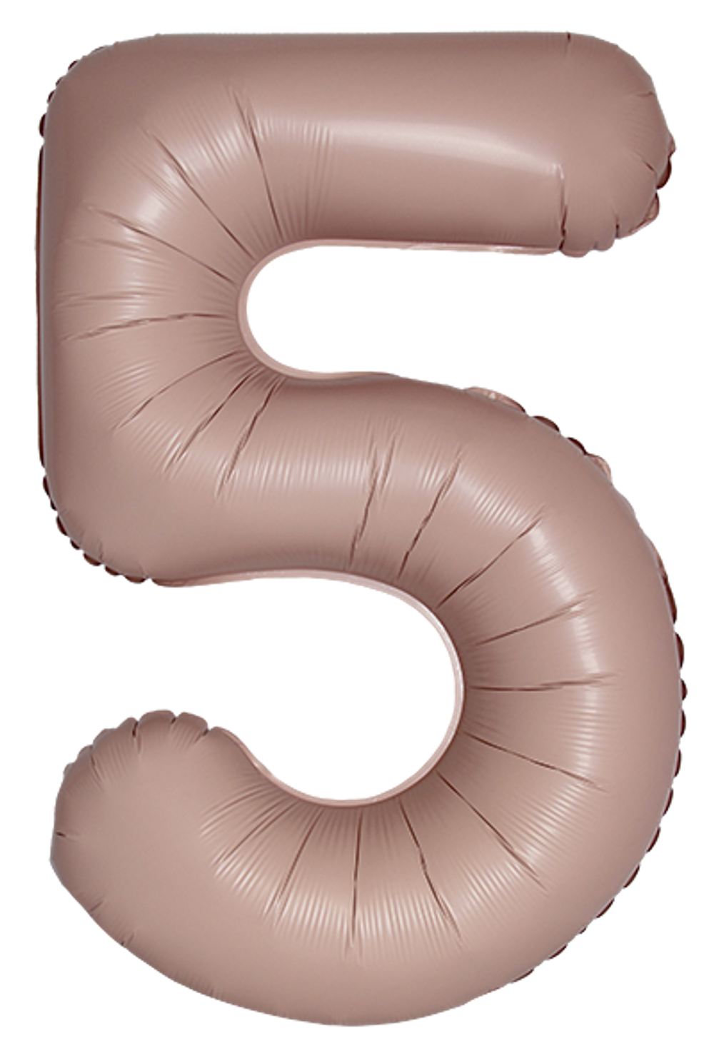 Шар (40''/102 см) Цифра, 5 Slim, Винтажная роза, Матовый, 1 шт. в уп.