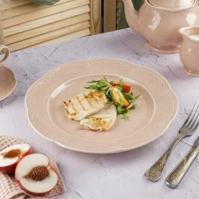Тарелка 30 см, фарфор,серия "Aristocrat-Peach Tea", Noble
