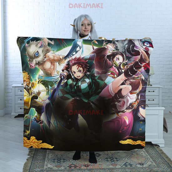 Плед Клинок, рассекающий демонов арт.107 (велсофт), 150х130 и 200х140 см