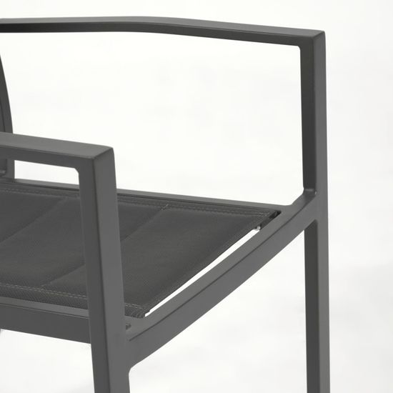 Sirley Садовый стул из алюминия и черного текстиля Испания La Forma