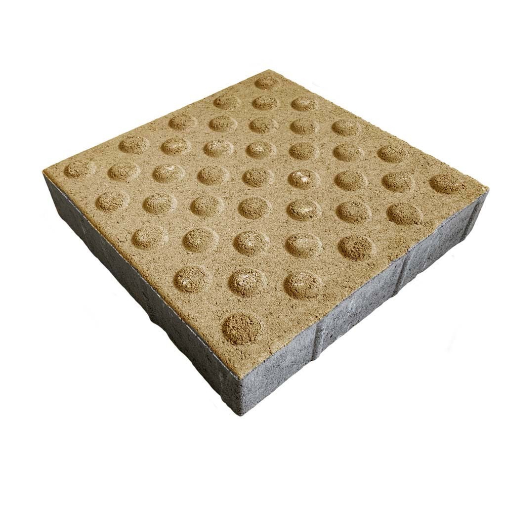 Тротуарная ТАКТИЛЬНАЯ ПЛИТКА Б.1.КТ.6 300х300х60 Конусообразные рифы с шахматным расположением Гранит