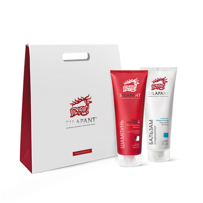 Silapant Набор для волос (шампунь+бальзам-кондиционер), 2*250 мл, Две линии